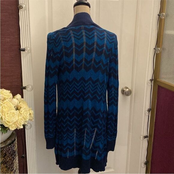 Missoni for Target Women's Blue Chevron Cardigan Sweater, M - Picture 7 of 9